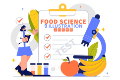 9 Food Science Laboratory Illustration Product Image 1