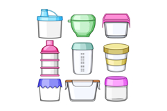 food storage container baby set cartoon Product Image 1