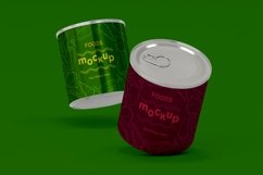 Two Metal Food Tin Packaging Mockup Product Image 1