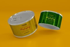 Two Metal Food Tin Packaging Mockup Product Image 1