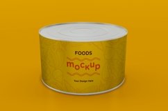 Metal Food Tin Packaging Mockup Product Image 1