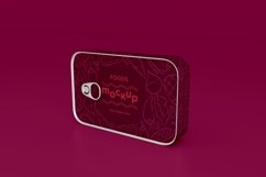 Rectangle Metal Food Tin Packaging Mockup Product Image 1
