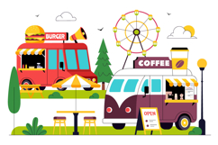 10 Food Truck Illustration Product Image 4