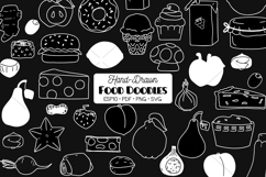 A-Z Food White | Hand Drawn Fruit, Vegetable, Sweets, Savory Product Image 1