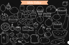 A-Z Food White | Hand Drawn Fruit, Vegetable, Sweets, Savory Product Image 2