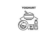 Yoghurt icons vector illustrations Product Image 1