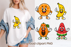 Funny food and fruit character clipart | Cute Kawaii Food Product Image 1