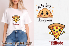Funny food with attitude clipart | Funny food sublimation Product Image 1