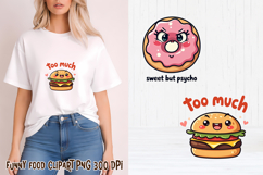 Funny food with attitude clipart | Funny food sublimation Product Image 1