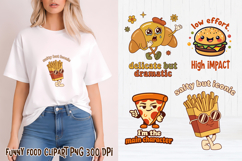 Funny food with attitude clipart | Funny food sublimation Product Image 1