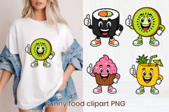 Funny food and fruit character clipart | Cute Kawaii Food Product Image 1