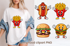 Funny food and fruit character clipart | Cute Kawaii Food Product Image 1