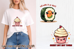 Funny food with attitude clipart | Funny food sublimation Product Image 1