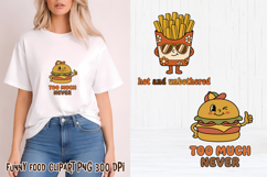 Funny food with attitude clipart | Funny food sublimation Product Image 1
