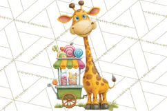 Cute Animals Food Truck Clipart PNG Product Image 5