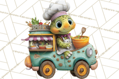 Cute Animals Food Truck Clipart PNG Product Image 2