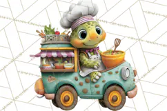 Cute Animals Food Truck Clipart PNG Product Image 2