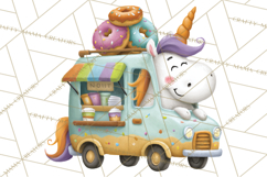 Cute Animals Food Truck Clipart PNG Product Image 5