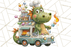 Cute Animals Food Truck Clipart PNG Product Image 2