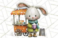Cute Animals Food Truck Clipart PNG Product Image 4