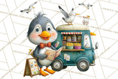 Cute Animals Food Truck Clipart PNG Product Image 4