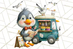 Cute Animals Food Truck Clipart PNG Product Image 4