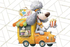 Cute Animals Food Truck Clipart PNG Product Image 5