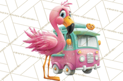 Cute Animals Food Truck Clipart PNG Product Image 3