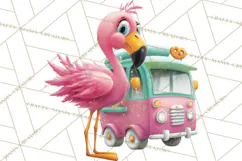 Cute Animals Food Truck Clipart PNG Product Image 3