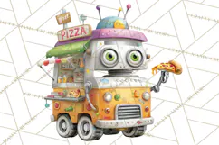 Cute Animals Food Truck Clipart PNG Product Image 4