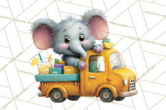 Cute Animals Food Truck Clipart PNG Product Image 5