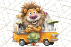 Cute Animals Food Truck Clipart PNG Product Image 4