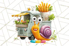 Cute Animals Food Truck Clipart PNG Product Image 5
