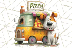 Cute Animals Food Truck Clipart PNG Product Image 2