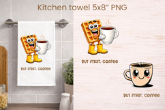 Funny food and drink character kitchen towel PNG design Product Image 1