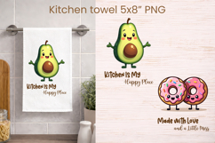 Funny food and drink character kitchen towel PNG design Product Image 1