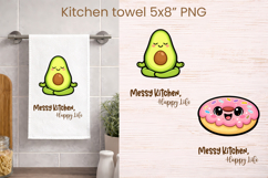 Funny food and drink character kitchen towel PNG design Product Image 1