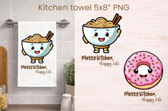 Funny food and drink character kitchen towel PNG design Product Image 1