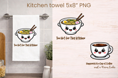Funny food and drink character kitchen towel PNG design Product Image 1