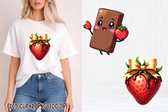 Funny chocolate sublimation | Chocolate strawberry clipart Product Image 1