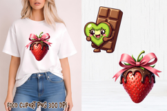 Funny chocolate sublimation | Chocolate strawberry clipart Product Image 1