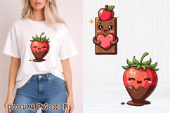 Funny chocolate sublimation | Chocolate strawberry clipart Product Image 1