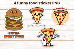 Sarcastic quote food character stickers printable Product Image 1