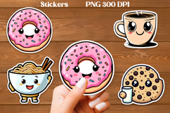 Funny food and drink character stickers printable PNG bundle Product Image 5