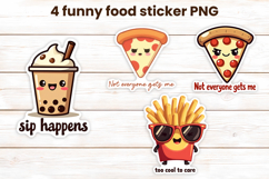 Sarcastic quote food character stickers printable Product Image 1