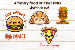 Sarcastic quote food character stickers printable Product Image 1