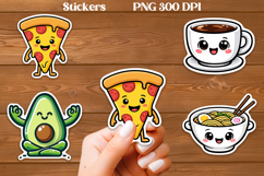 Funny food and drink character stickers printable PNG bundle Product Image 6