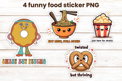 Sarcastic quote food character stickers printable Product Image 1