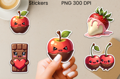 Funny chocolate stickers | Strawberry chocolate sticker PNG Product Image 1