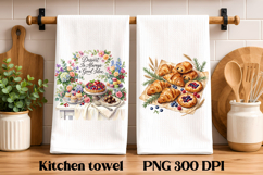 Watercolor Bakery Kitchen Towels PNG Product Image 1
